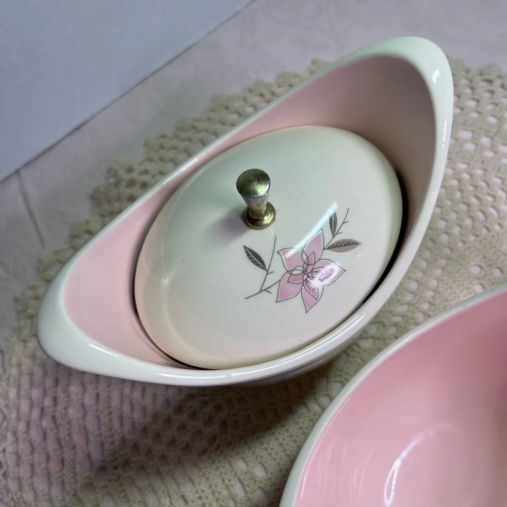 Charming Taylor Smith Taylor Rose Sachet Pink Flowers Creamer and Sugar Bowl